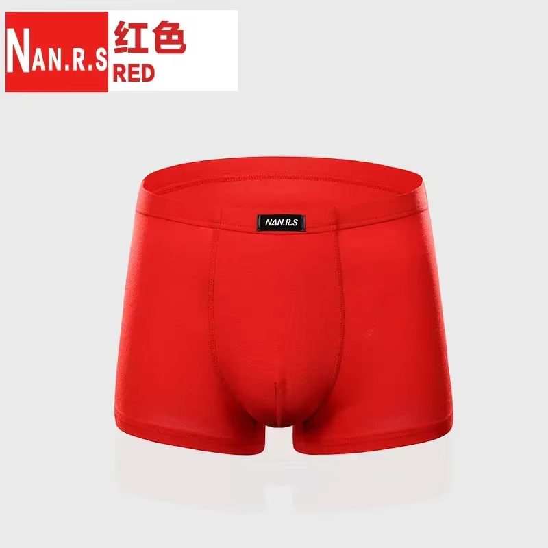 Sous-vêtements masculins boxeurs fibre de bambou Homme Boxer culotte respirant confortable mâle cale
