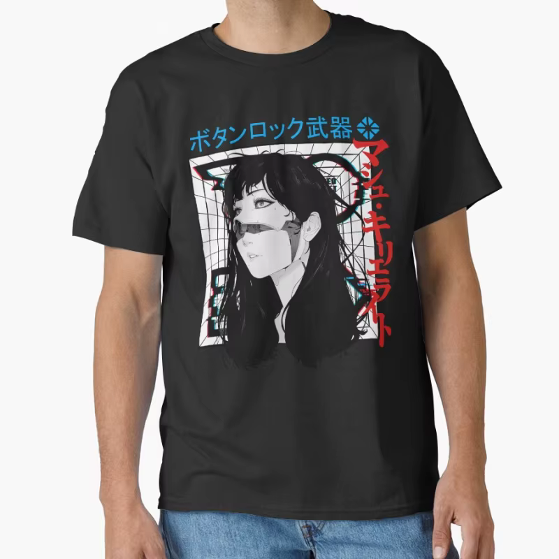 Cyberpunk Cyborg fille Vaporwave Style urbain futur cadeau t-shirt pour hommes grande taille hauts S