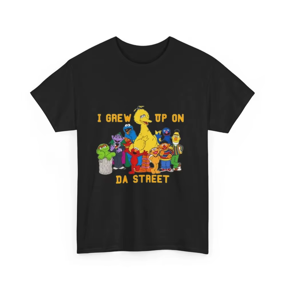 T-shirt sur le thème de Sesame Street, T-shirt rétro pour hommes inspiré des séries télévisées, pour