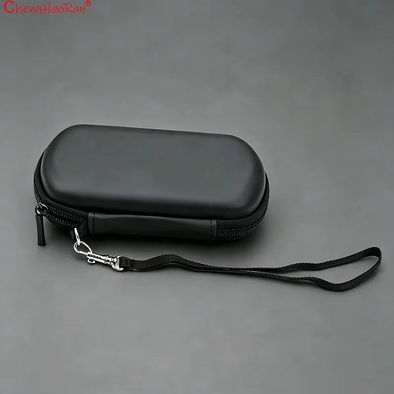 ChengHaoRan 1 sac de rangement rigide noir pour PSP GO, sac de protection anti-poussière avec 1 cord