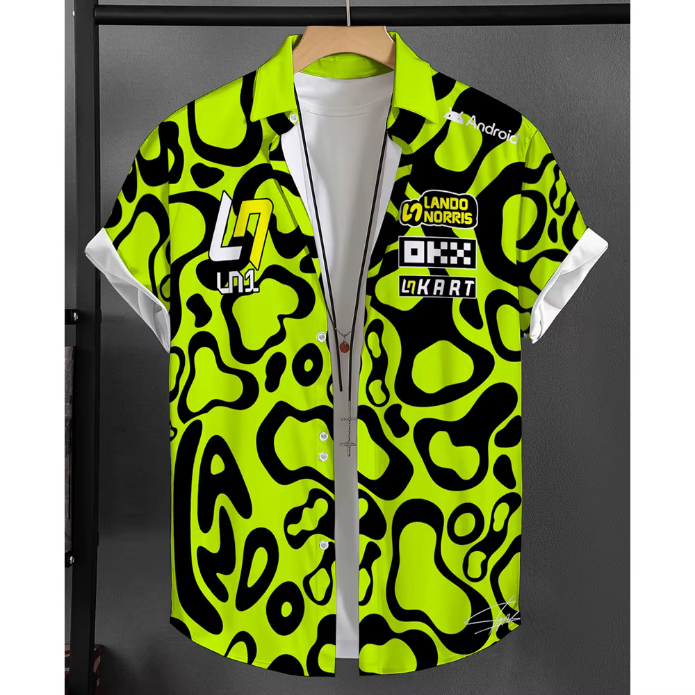 T-shirt pour Hommes Lando Norris 1 Driver Fans, Manches Courtes, Été, Nouvelle Mode 2026, Vêtements 