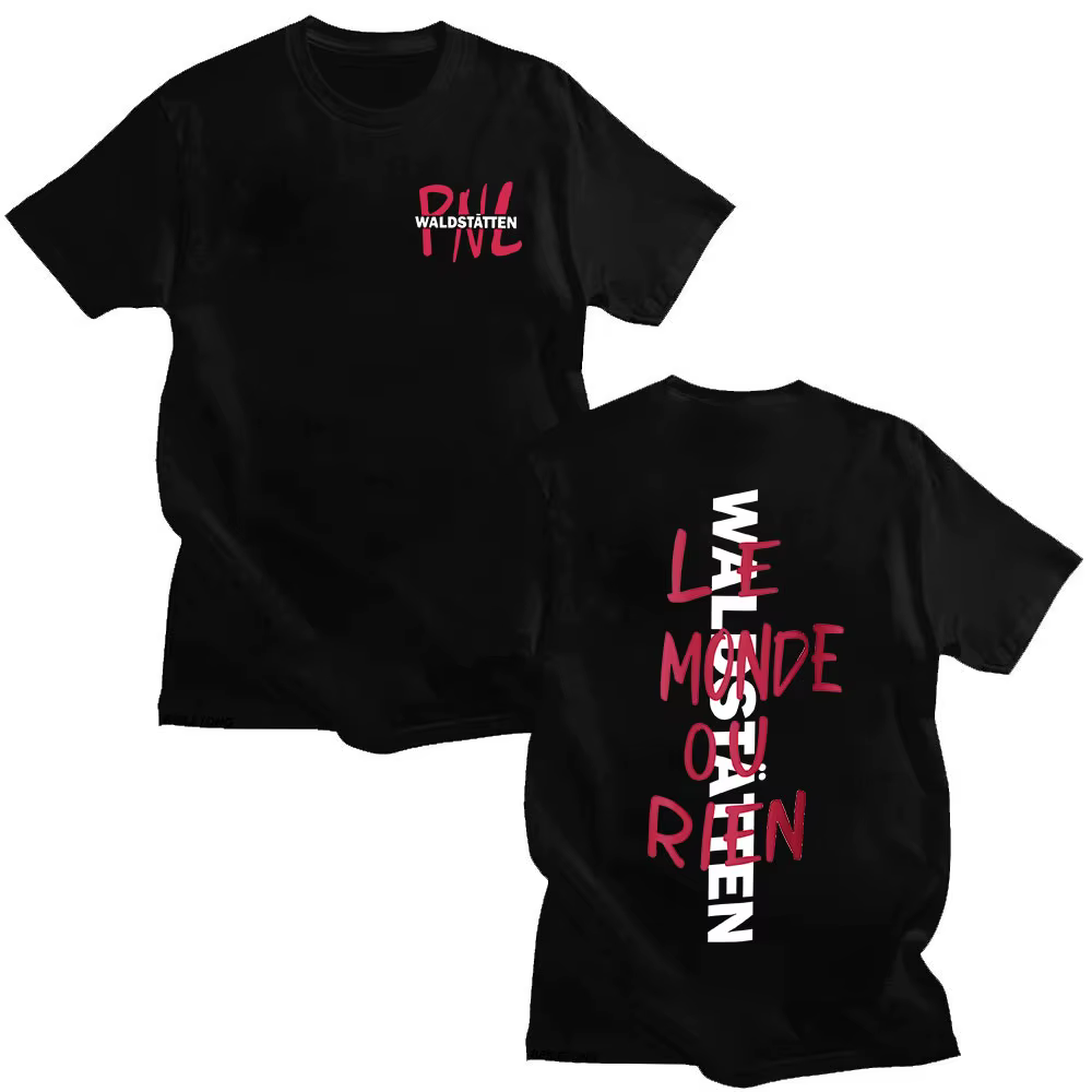 T-shirt Rapper PNL Que La Famille Le Monde Chico Album pour Hommes et Femmes, Mode Hip Hop, Manches 