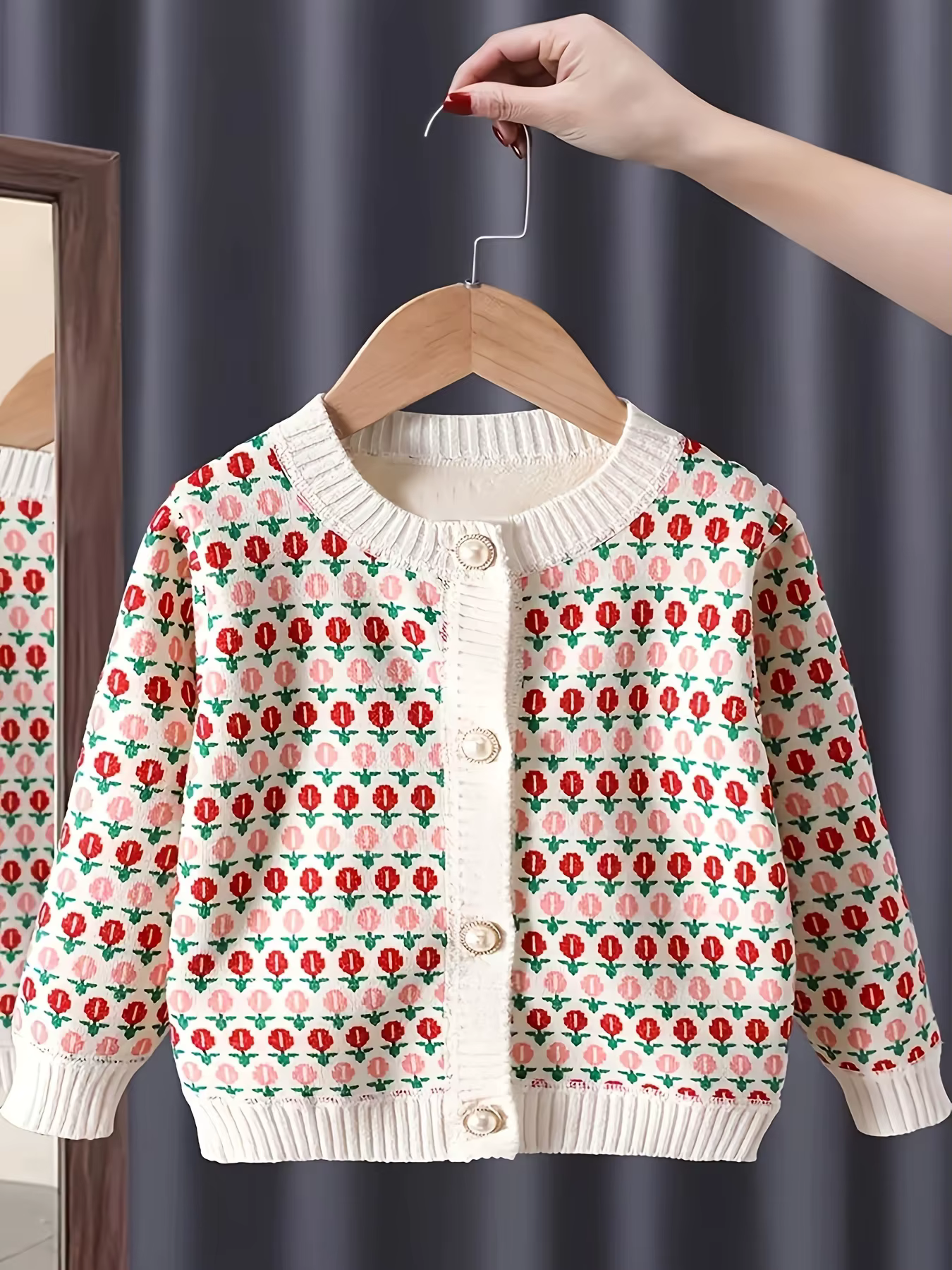 Vêtements d'automne pour filles, nouveau Style, veste Cardigan tricotée rétro pour enfants, pull ten