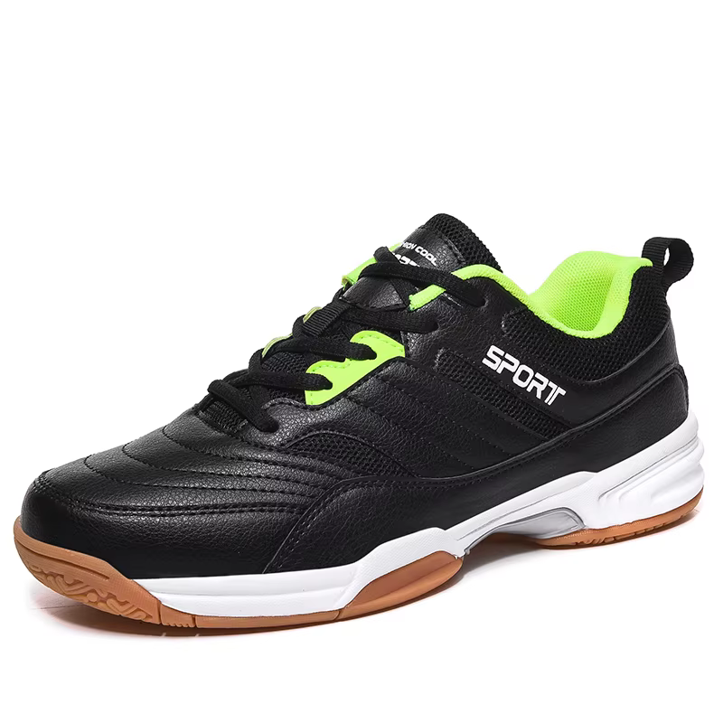 Chaussures de Tennis en cuir pour hommes, baskets professionnelles de Badminton, légères, de volley-