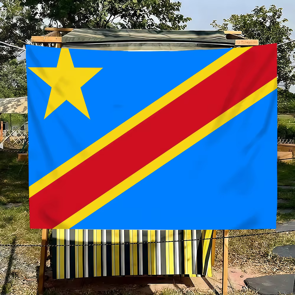 Drapeau du Congo pour la décoration, pique-nique en plein air, bannière suspendue pour la maison, le