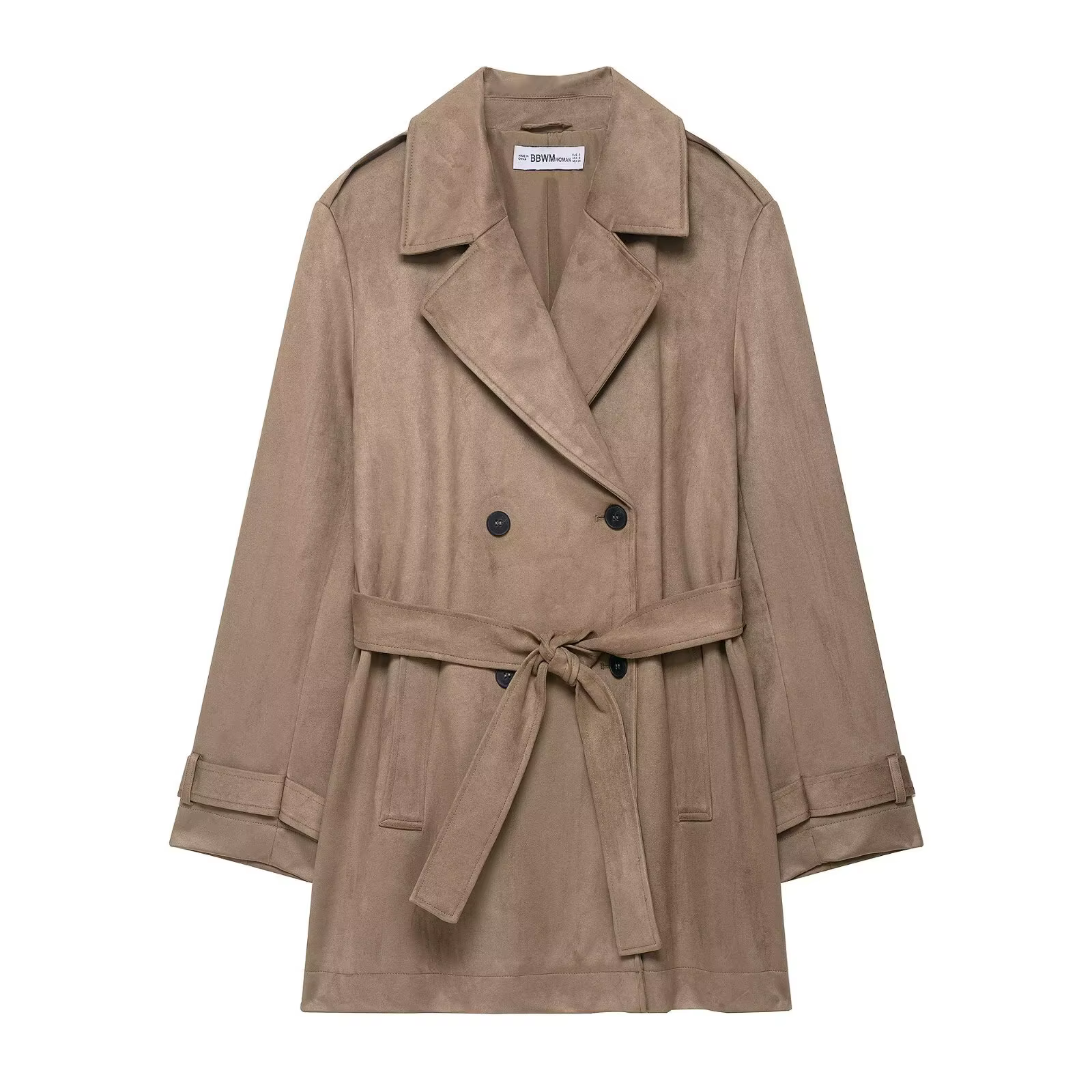 Manteau court ceinturé style britannique, coupe-vent croisé pour femme, élégant et décontracté, nouv