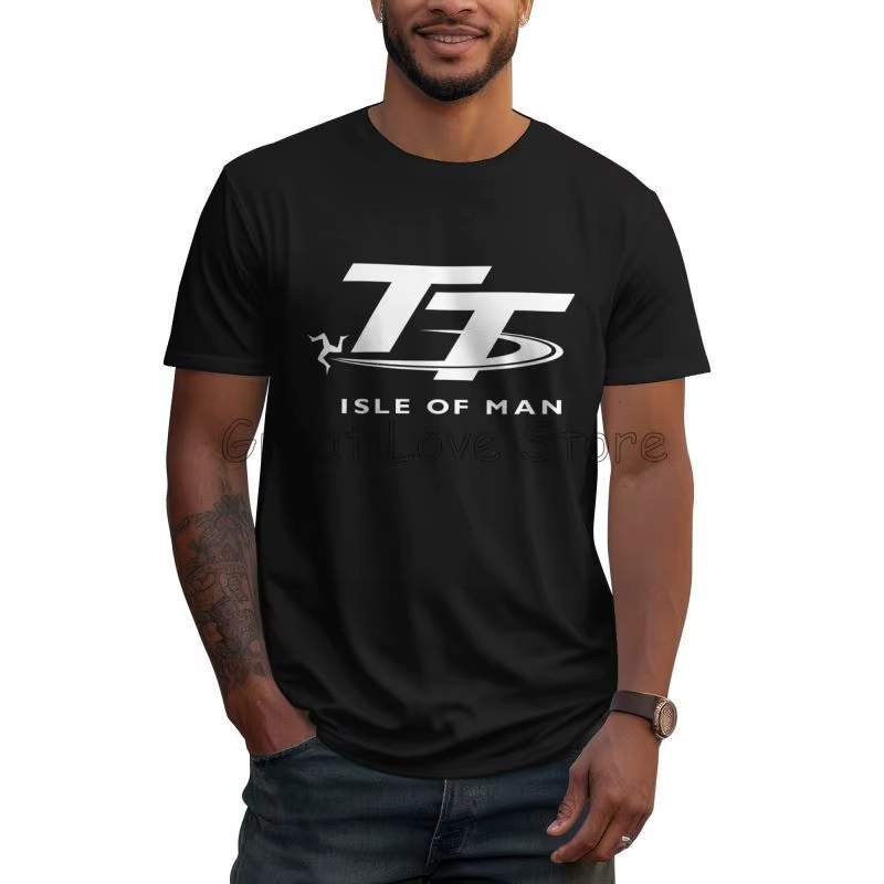 Île de Man TT Races Manx T-Shirt imprimé hommes coton à manches courtes graphique t-shirts été décon
