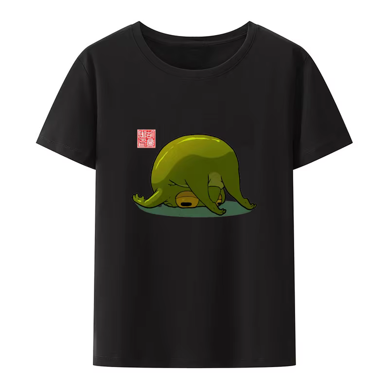 T-shirt col rond pour femmes, vêtements d'été amusants, humoristique, Yoga, grenouille, personnage n
