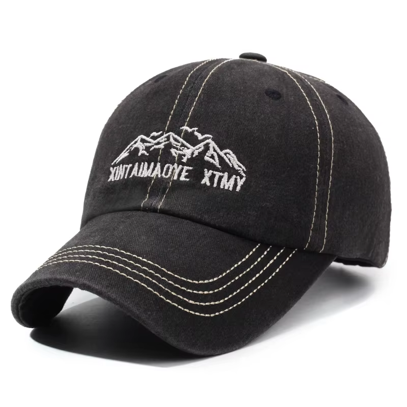 Casquette de baseball FS verte et rouge pour hommes, en coton de haute qualité, avec broderie de let