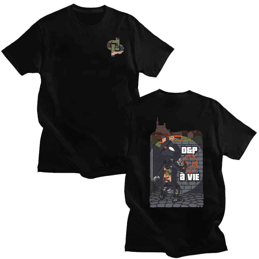 D & p À Vie Box T-Shirt rappeur JuL t-shirts hommes Style de rue pur coton t-shirts été col rond hau