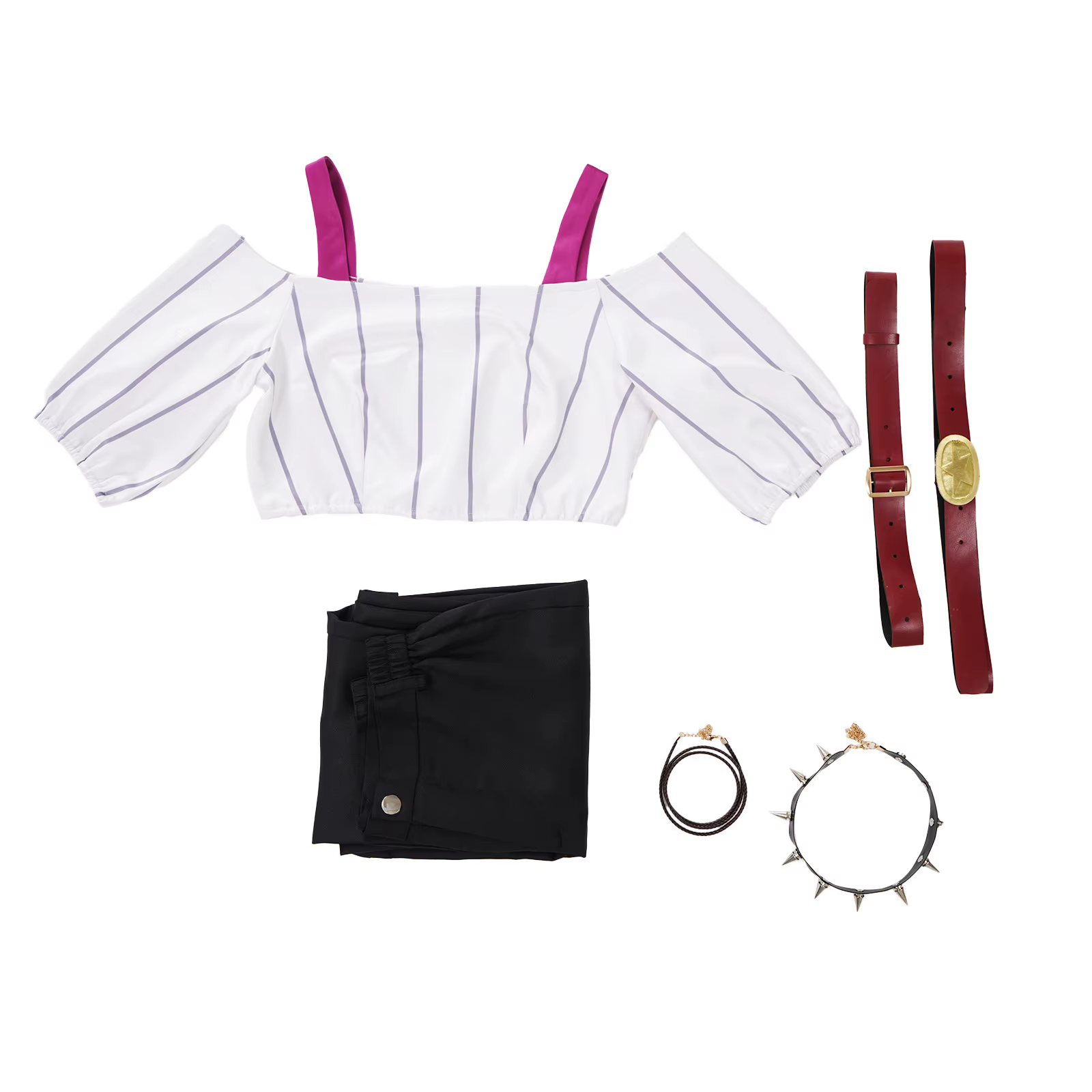 Costume de Cosplay Kirara Hoshi Anime JJK The Culling Game, ensemble haut et pantalon avec ceinture 