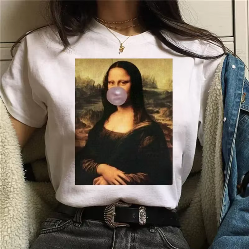 T-shirt femme blanc, humoristique et à la mode, Harajuku, Ullzang, vintage, années 90