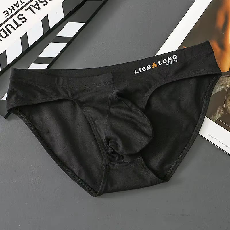 U renflement poche sous-vêtements hommes doux coton slips respirant caleçon solide Lingerie mâle Spo