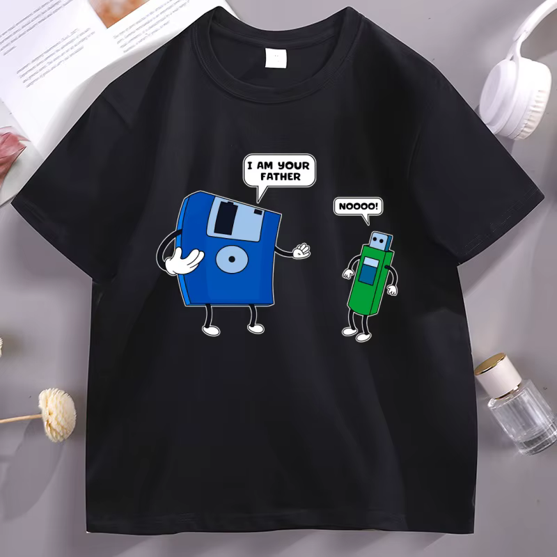 T-shirt Meme « Je suis ton père » Humour technologique amusant Disquette USB T-shirt Informatique po