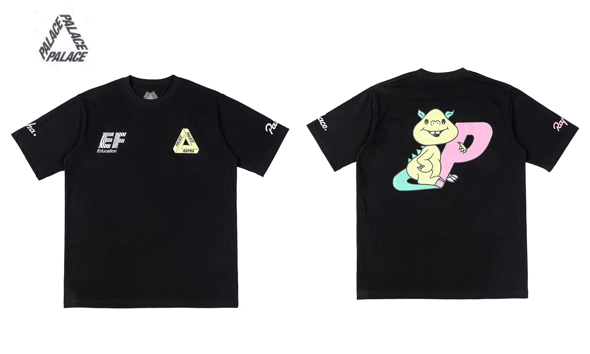 PALACE T-shirt à manches courtes en pur coton pour hommes et femmes, marque tendance européenne et a