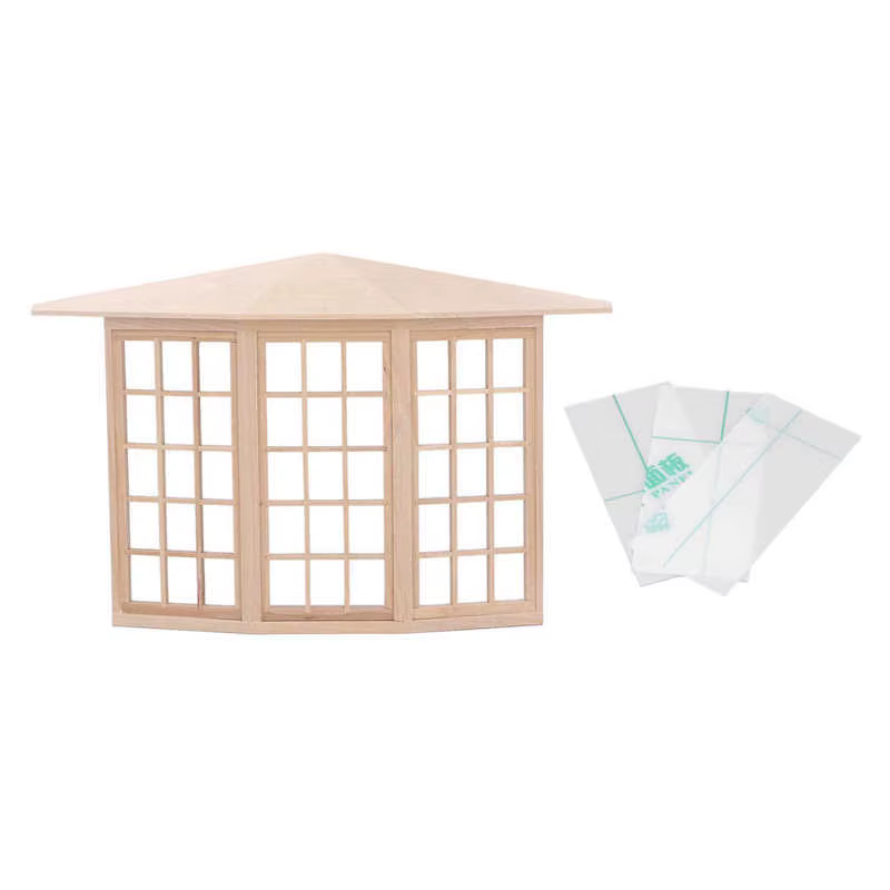 Maison de courses l'inventaire en bois pour bricolage, fenêtre en bois exquise, coin résistant à 45,