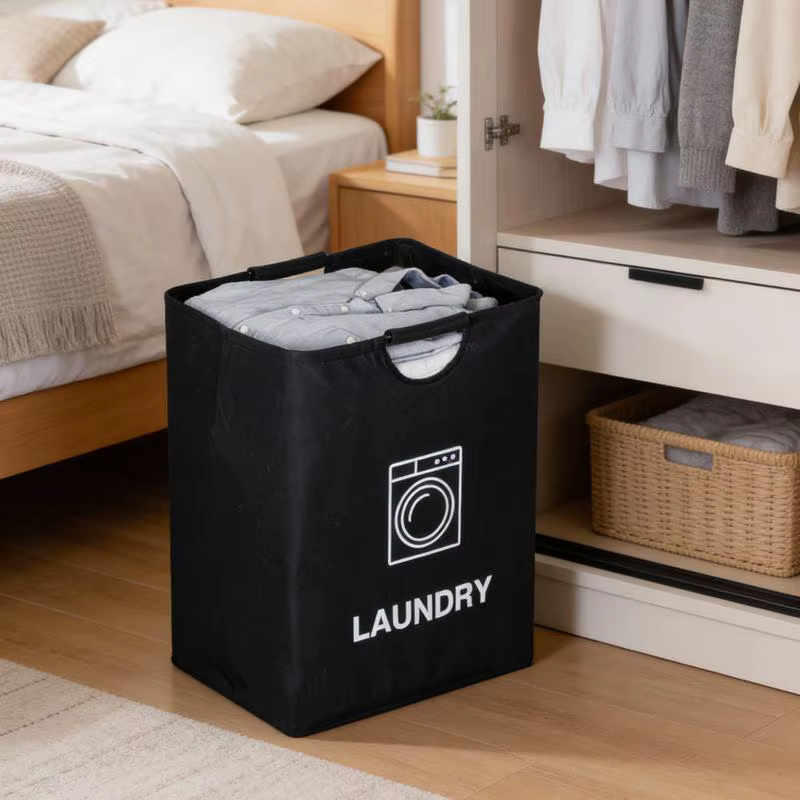 Sac de rangement pliable 82L, poubelle multifonctionnelle pour bouteilles, vêtements sales, conteneu
