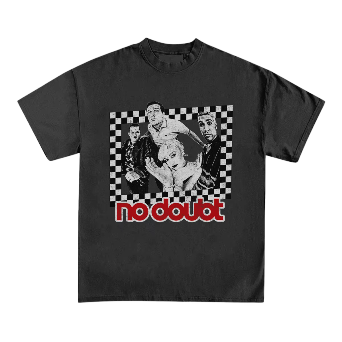No Doubt Checker Photo Hello Victory World Tour 2026 Merch T-shirt 100% coton unisexe pour hommes et