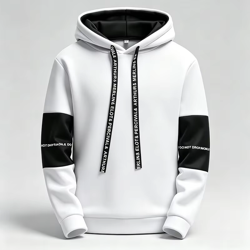 Nouveaux sweats à capuche pour hommes, noirs et blancs, décontractés, pour le sport, la course à pie