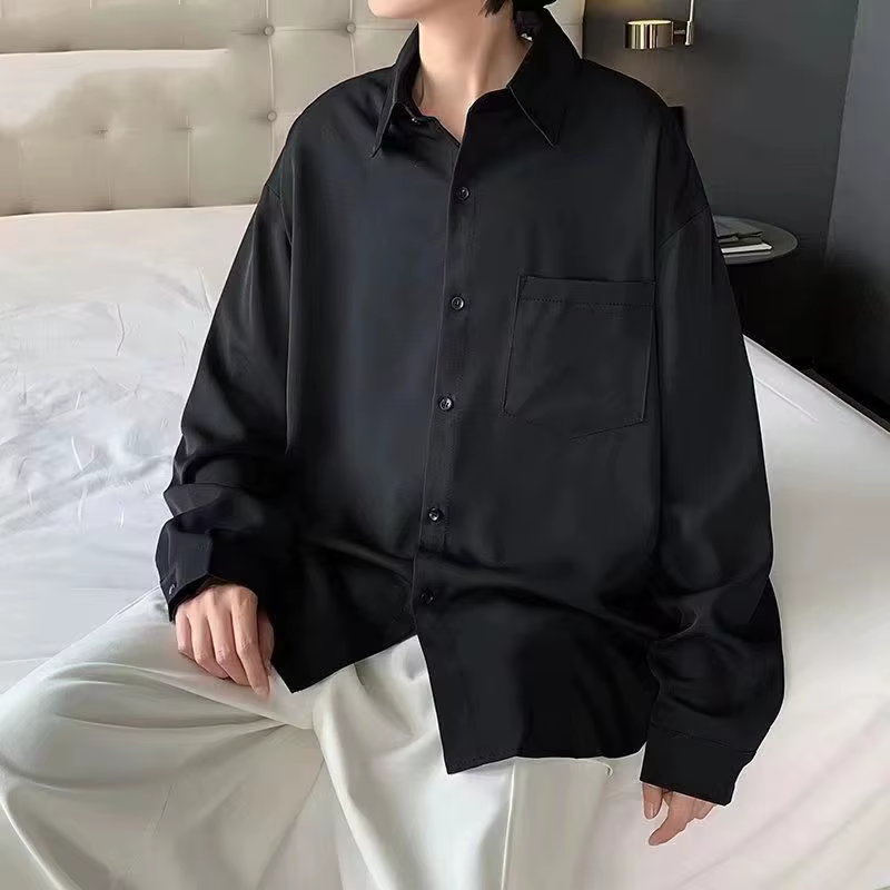 Chemise polyvalente à manches longues pour hommes, vêtements intérieurs sans fer, chemise patchwork 