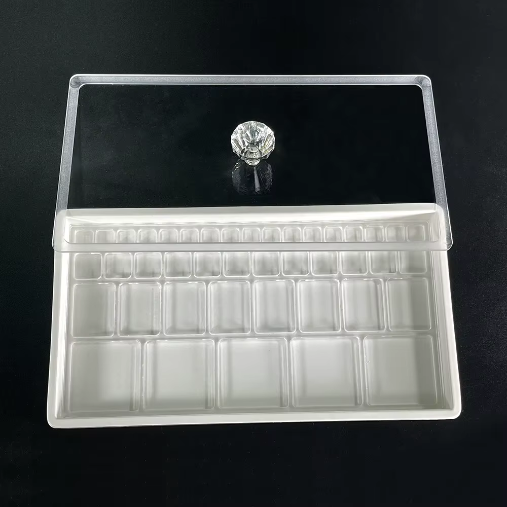 Boîte de rangement pour outils de réparation de montres, accessoires de mouvement, couvercle anti-po