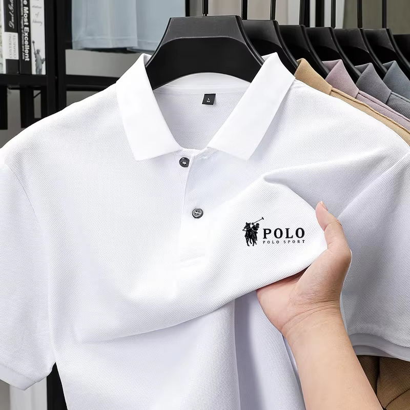Polo d'été haut de gamme pour hommes, séchage rapide, respirant, décontracté, mode business, sport, 