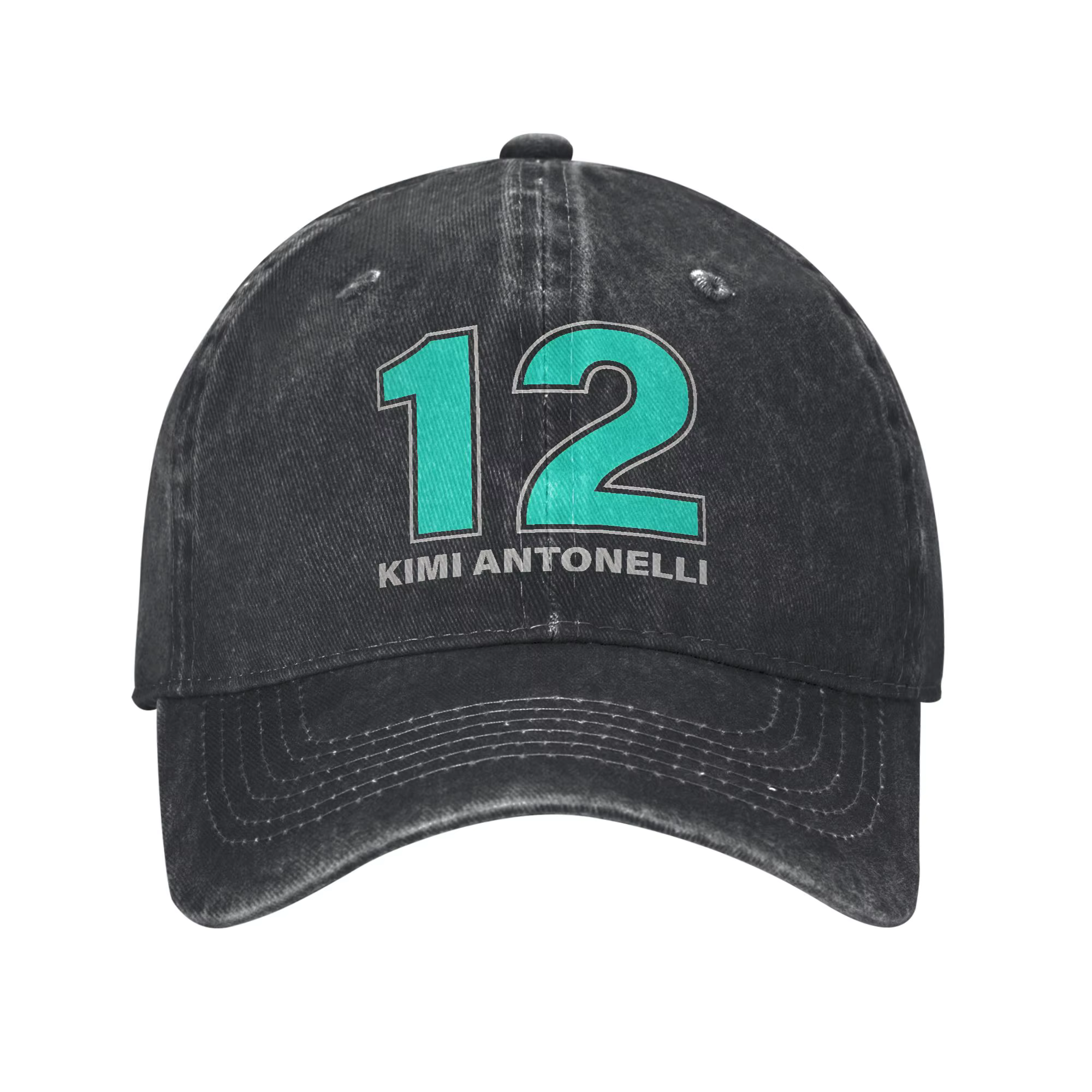 Casquette de baseball Kimi Antonelli tendance, effet vieilli, numéro 12, réglable, pour hommes et fe