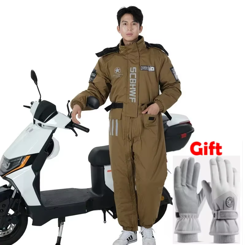 Combinaison de Ski imperméable pour moto, combinaison polaire épaisse, vestes, vêtements résistants 