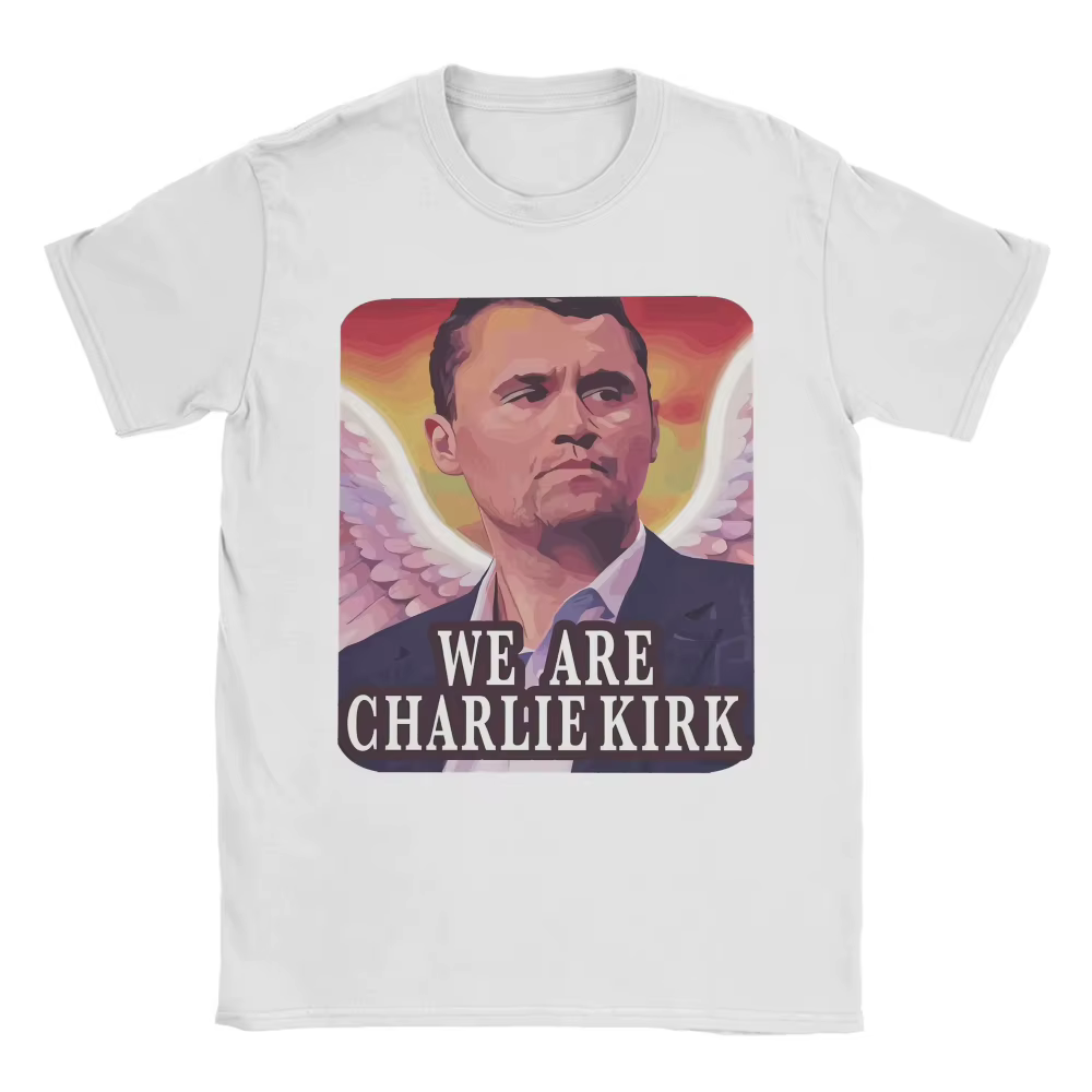 T-shirts We Are Charlie Kirk pour hommes et femmes, t-shirt créatif en coton, col rond, manches cour
