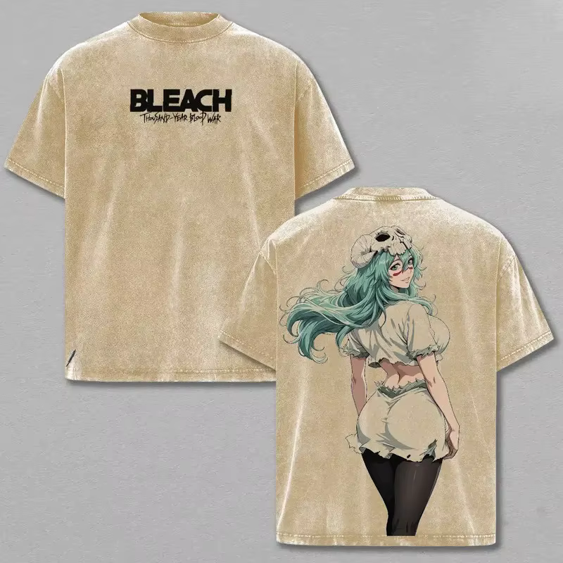 BLEACH Nelliel Kawaii T-shirt graphique pour hommes et femmes, vêtements d'été, T-shirts en coton à 