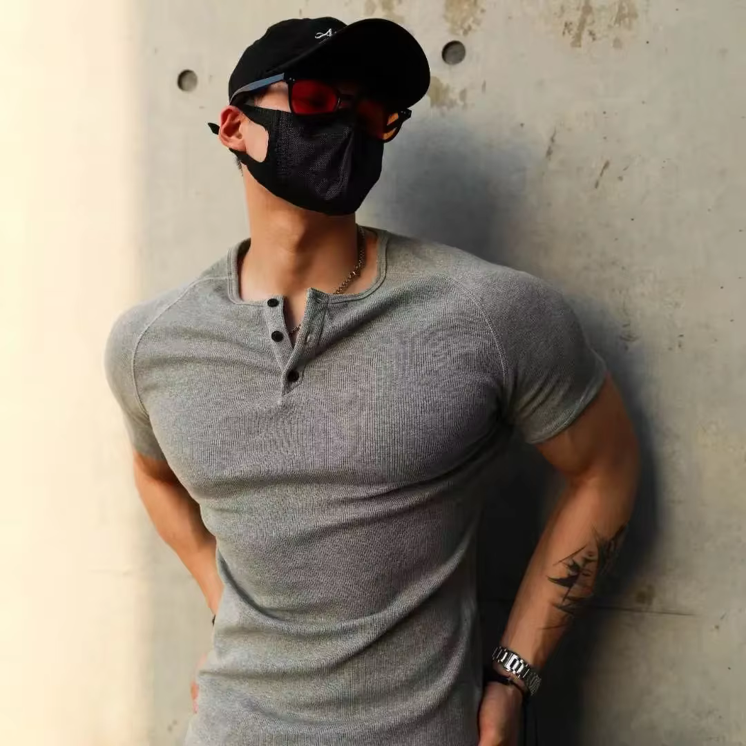 Nouveau T-shirt d'été pour homme, décontracté, à manches courtes, coupe musclée, pour le sport, la g