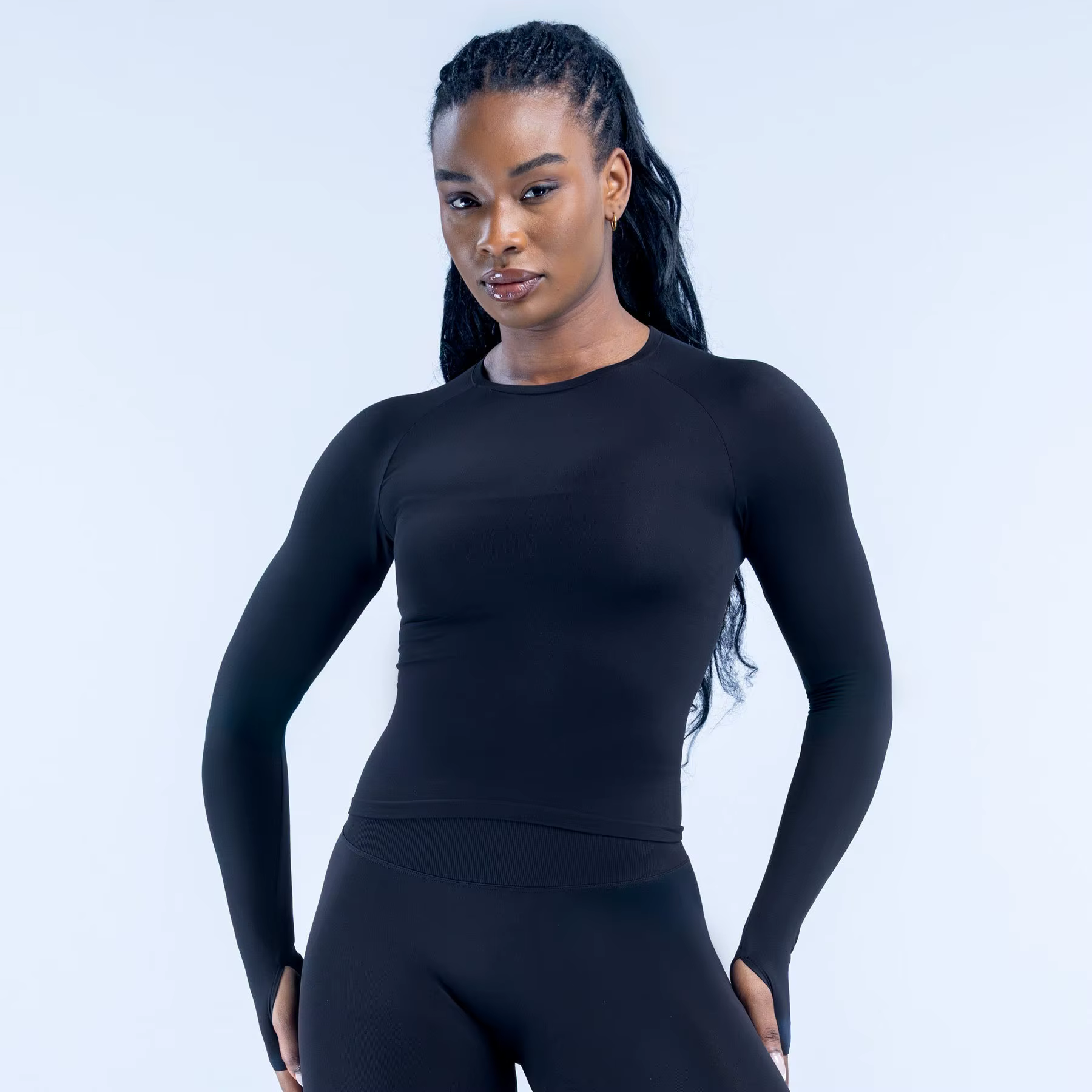 Yednf Chemises de yoga pour femmes à manches longues, vêtements d'hiver pour la course à pied, la gy