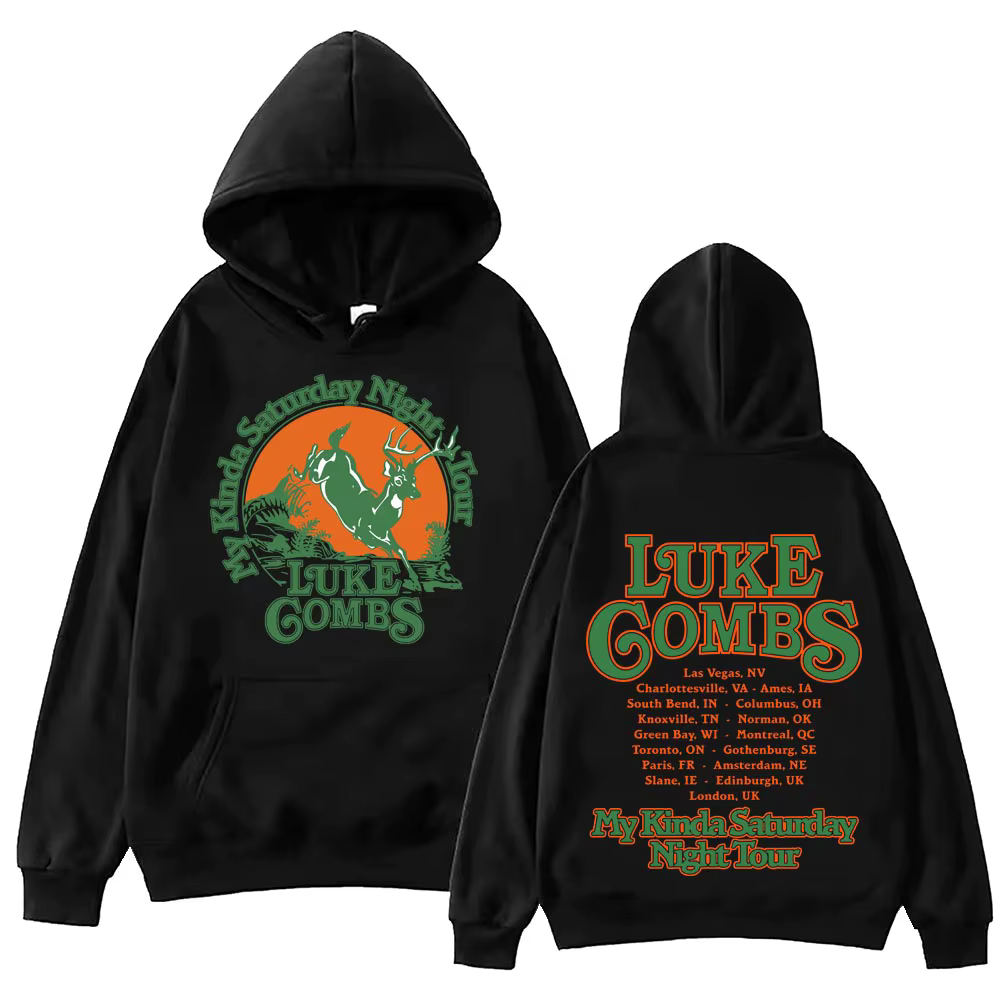 Luke Combs Tour 2026 Sweat à capuche pour homme et femme, pull à manches longues, style Harajuku