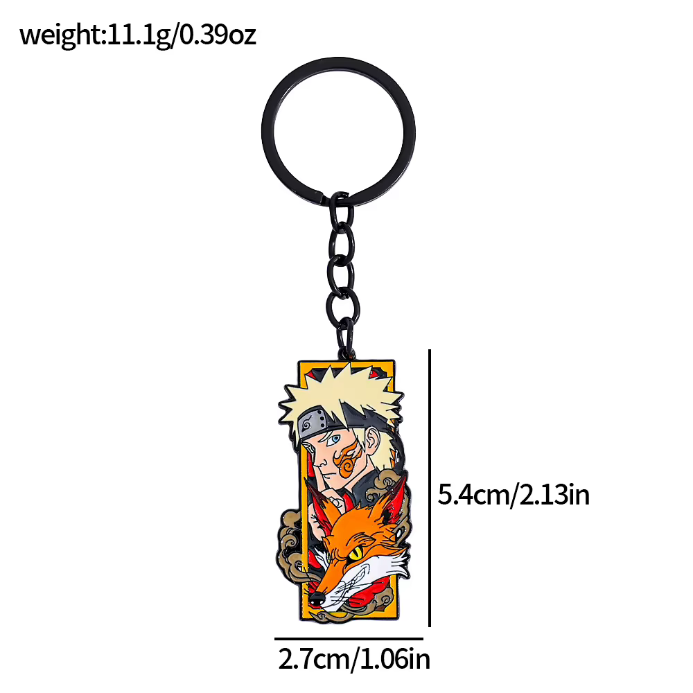 Porte-clés en métal sur le thème de l'anime Naruto, accessoires de sac, cadeaux de festival