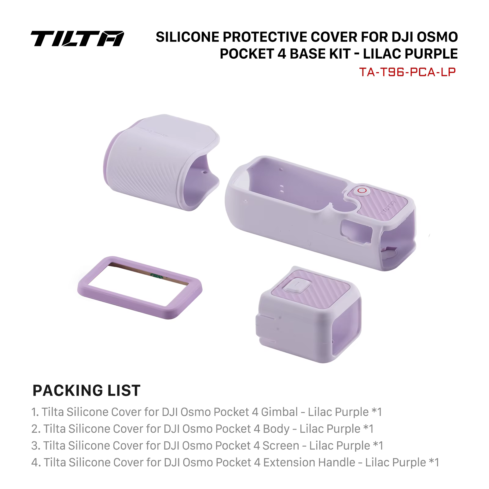 TILTA pour DJI Osmo Pocket 4 : Étui de protection, accessoires, kit de bandoulière réglable, extense