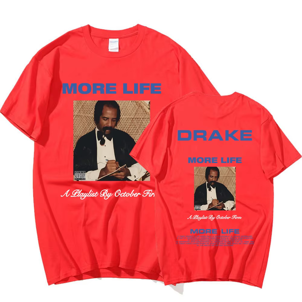 Rappeur Drake T-shirt Album de musique plus de vie T-shirts graphiques hommes femmes Vintage gothiqu