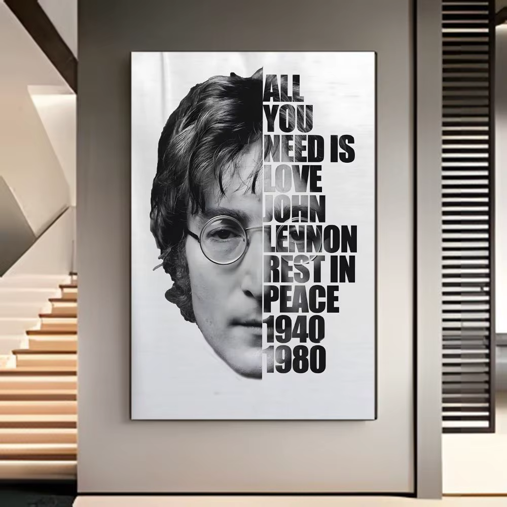 Affiche classique du symbole de la paix, rock, J-John Lennon, film américain, décoration murale pour