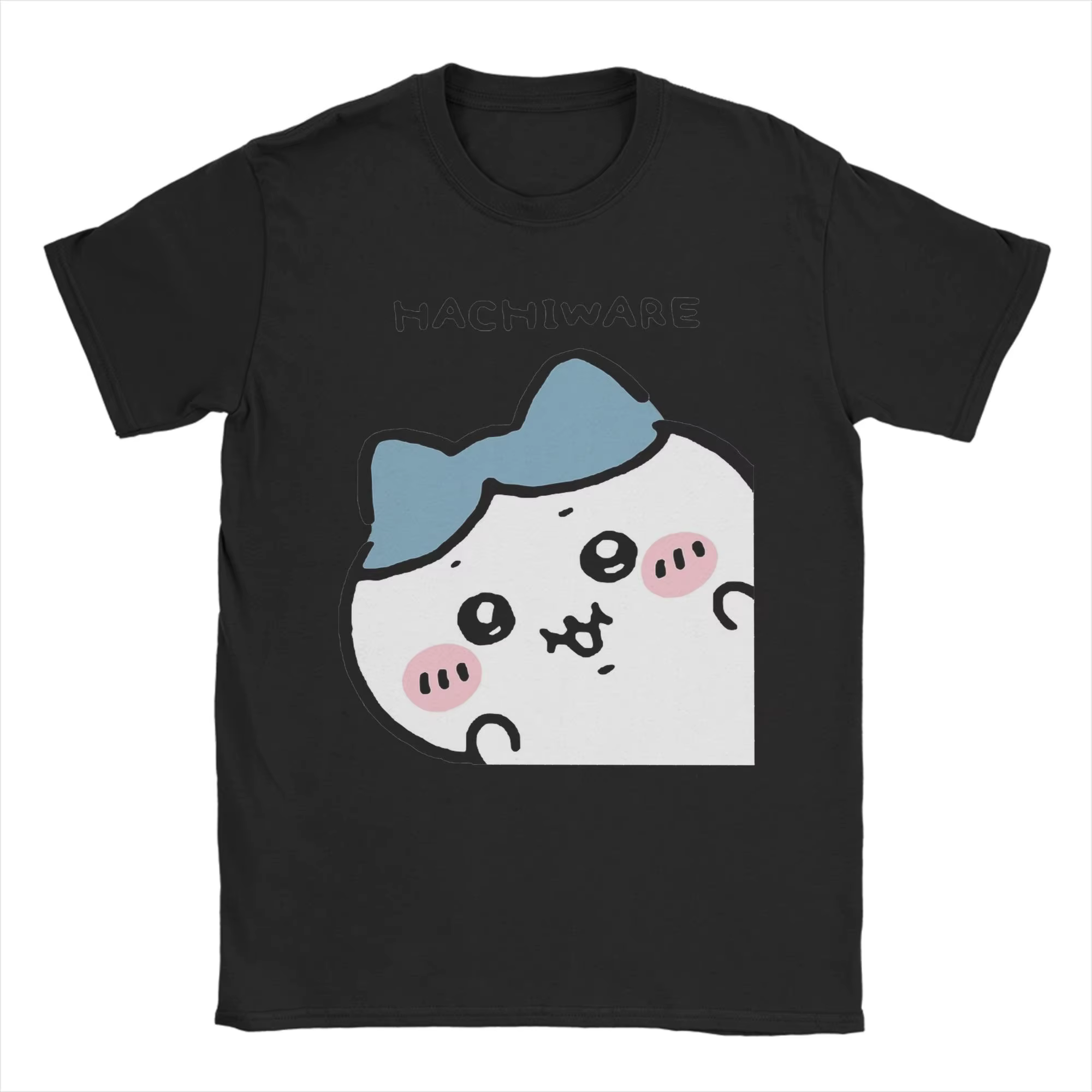 T-Shirt à manches courtes pour hommes, 100% coton, Vintage, Peek a Boo Hachiware Chiikawas Usagi, co