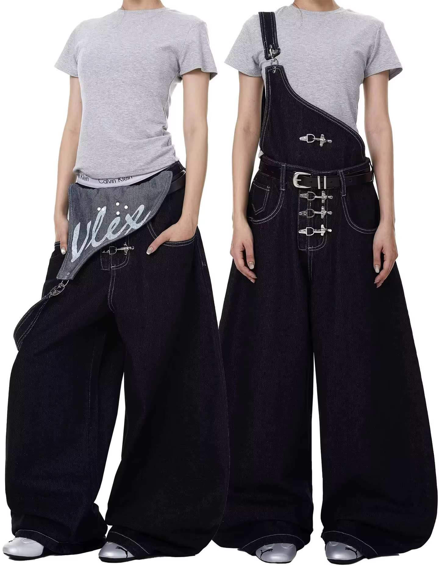 Jeans en denim noir vieilli style rétro américain pour homme, coupe droite ample, style urbain vinta