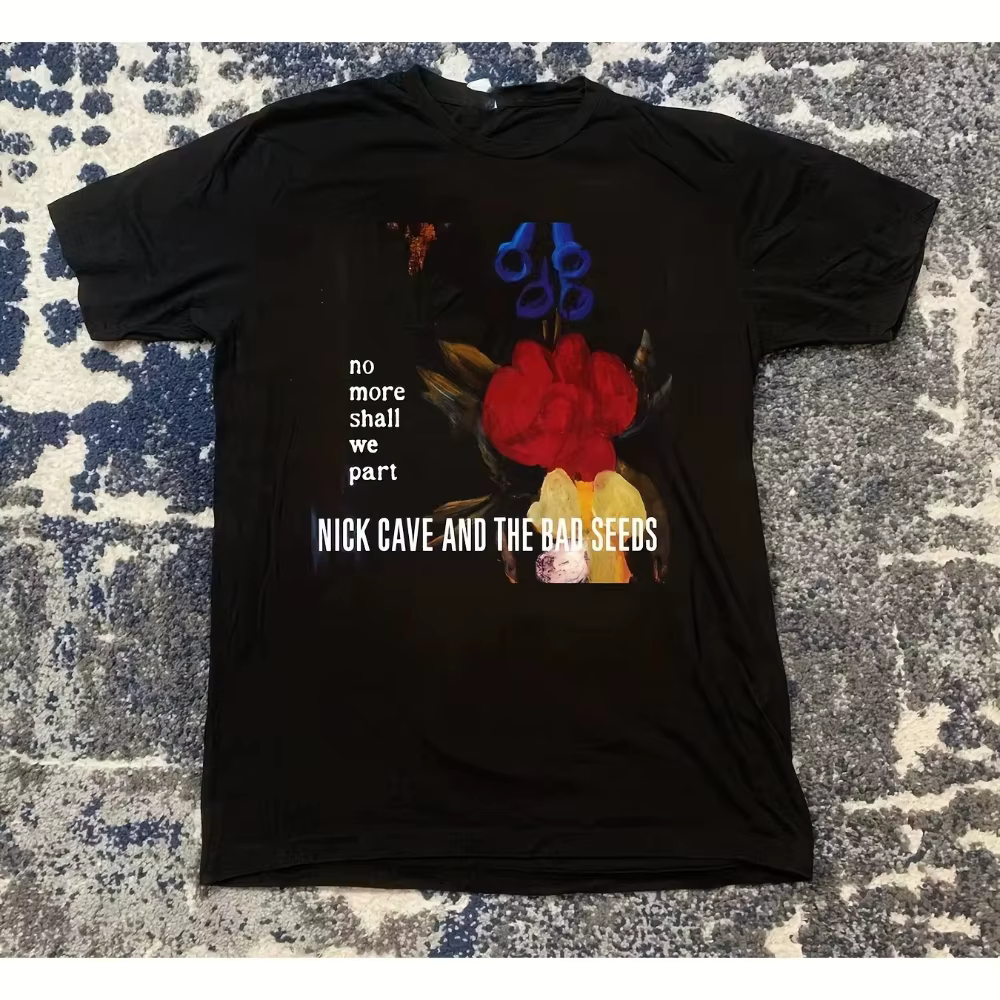 T-shirt pour homme avec logo imprimé noir de l'album No More Shall We Part de Nick Cave and The Bad 