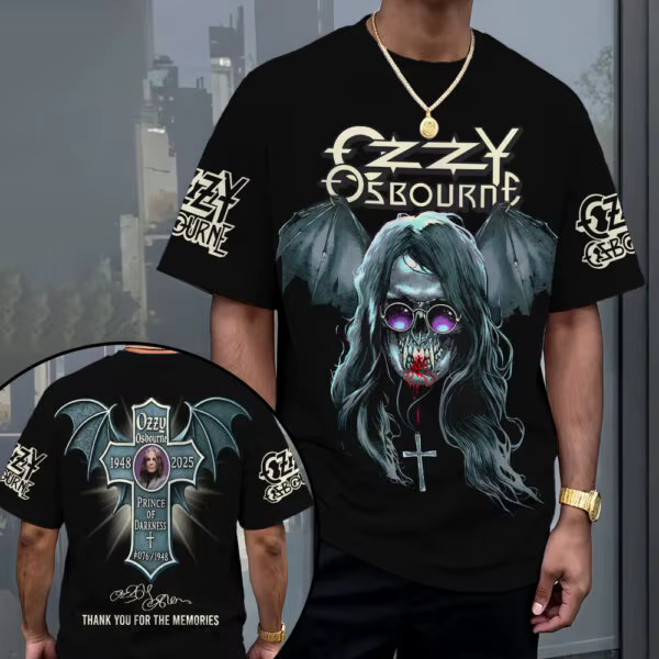 T-shirts classiques Rock Ozzy Osbourne, impression 3D, pour hommes et femmes, style hip-hop, manches