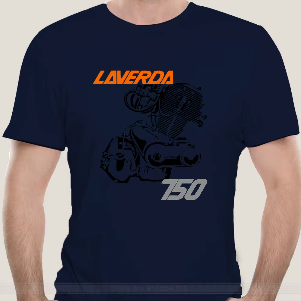 T-Shirt à Col Rond pour Homme, Vêtement de Marque à la Mode, Laverda 750