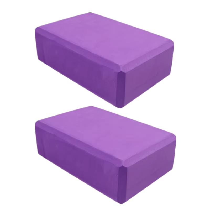 Lot de 2 blocs de yoga – Fabriqués en mousse haute densité, légers, de soutien et sans odeur – Équip
