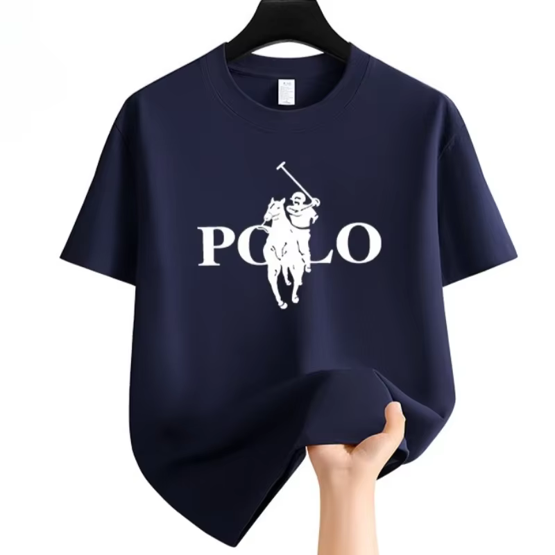 Mode estivale - Vêtements pour hommes - T-shirts décontractés à manches courtes - Hauts à col rond -