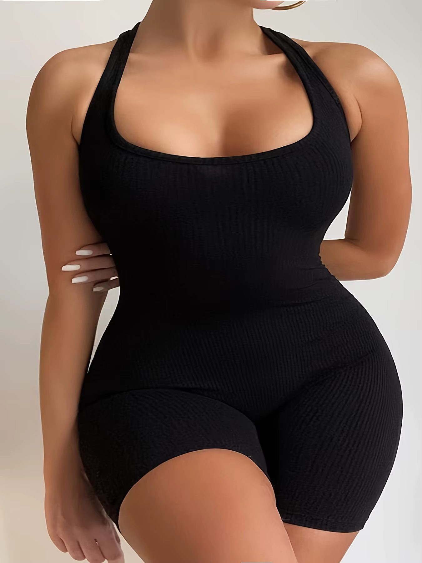 Combinaison Sportive Noire à Dos auxpour Femme, Vêtement Sexy, Dos aux, Dos aux, Dos aux, Grande Tai