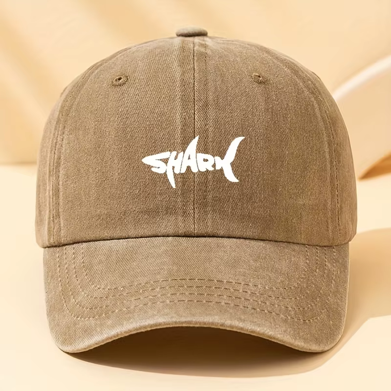 Casquette de baseball à imprimé requin à la mode, chapeau de pêcheur multifonctionnel pour loisirs e