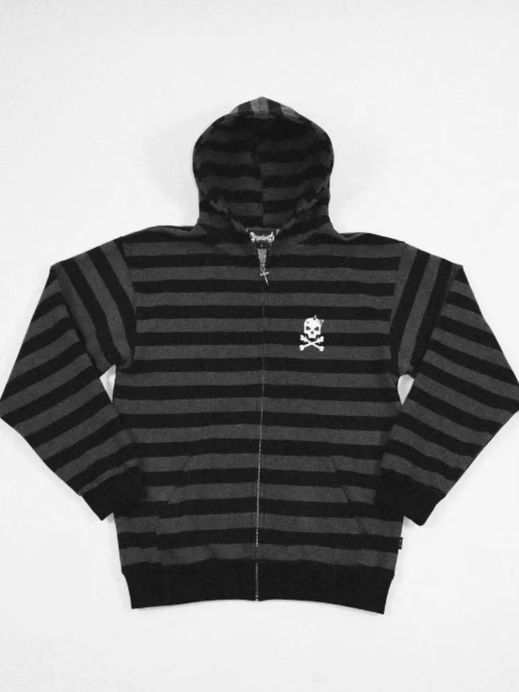 Streetwear sweat à capuche pour femme Y2k hauts 2025 Ropa Mujer mode rayé sweats à capuche vestes cr