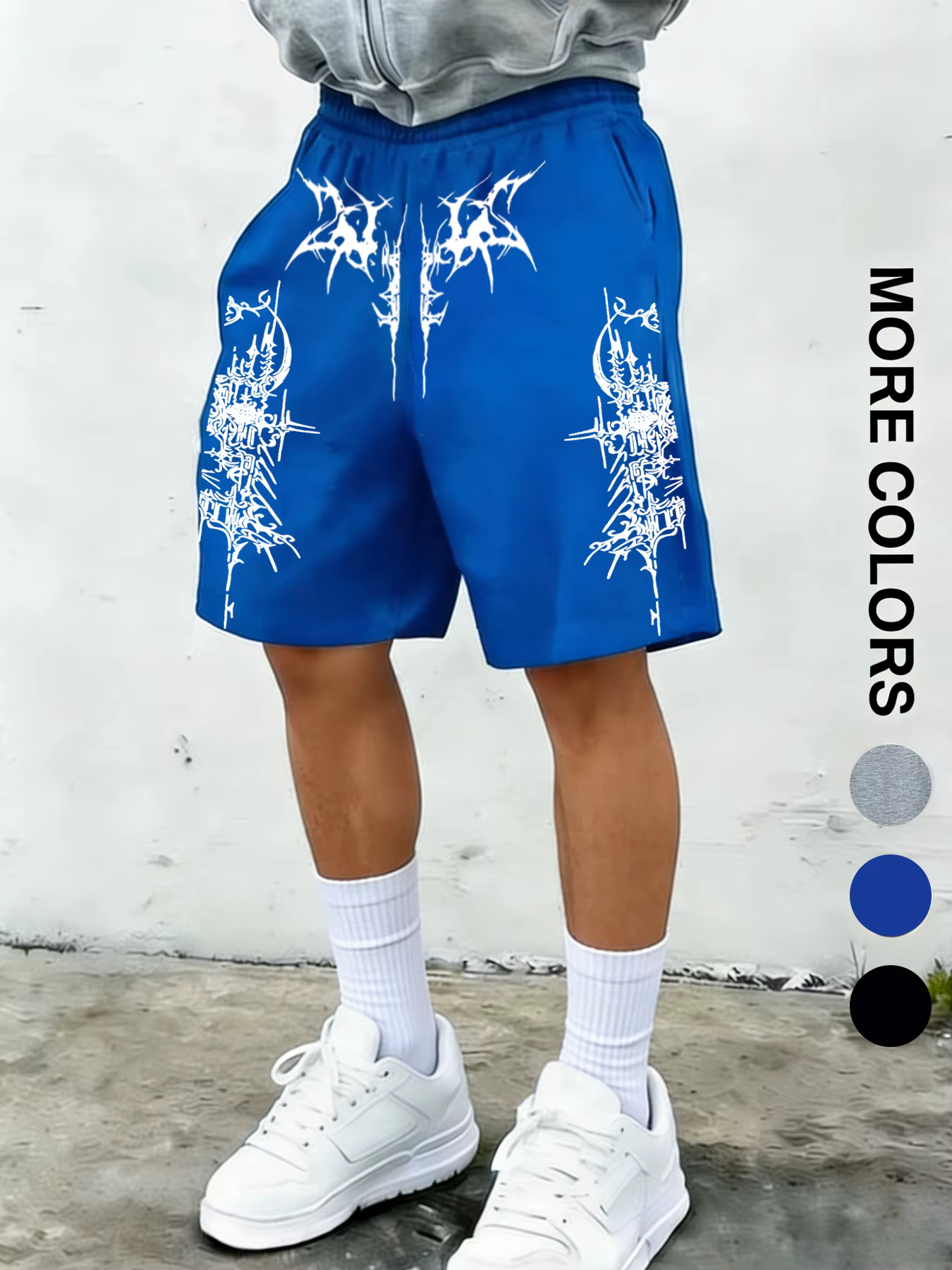 Shorts en tricot imprimé pour homme, style streetwear estival : décontractés, sportifs et tendance