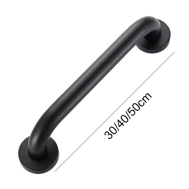 Main courante de toilette chromée noire, pour salle de bains, baignoire, accoudoir, barres de sécuri
