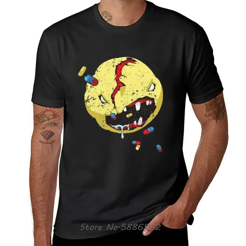 Cyber samouraï le démon prenant la médecine coton t-shirt unisexe t-shirt surdimensionné Fitness t-s